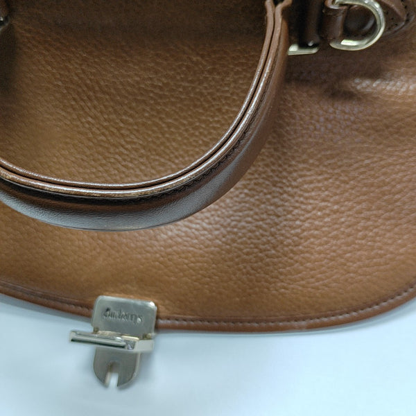 Calfskin Top Handle Bag Brown