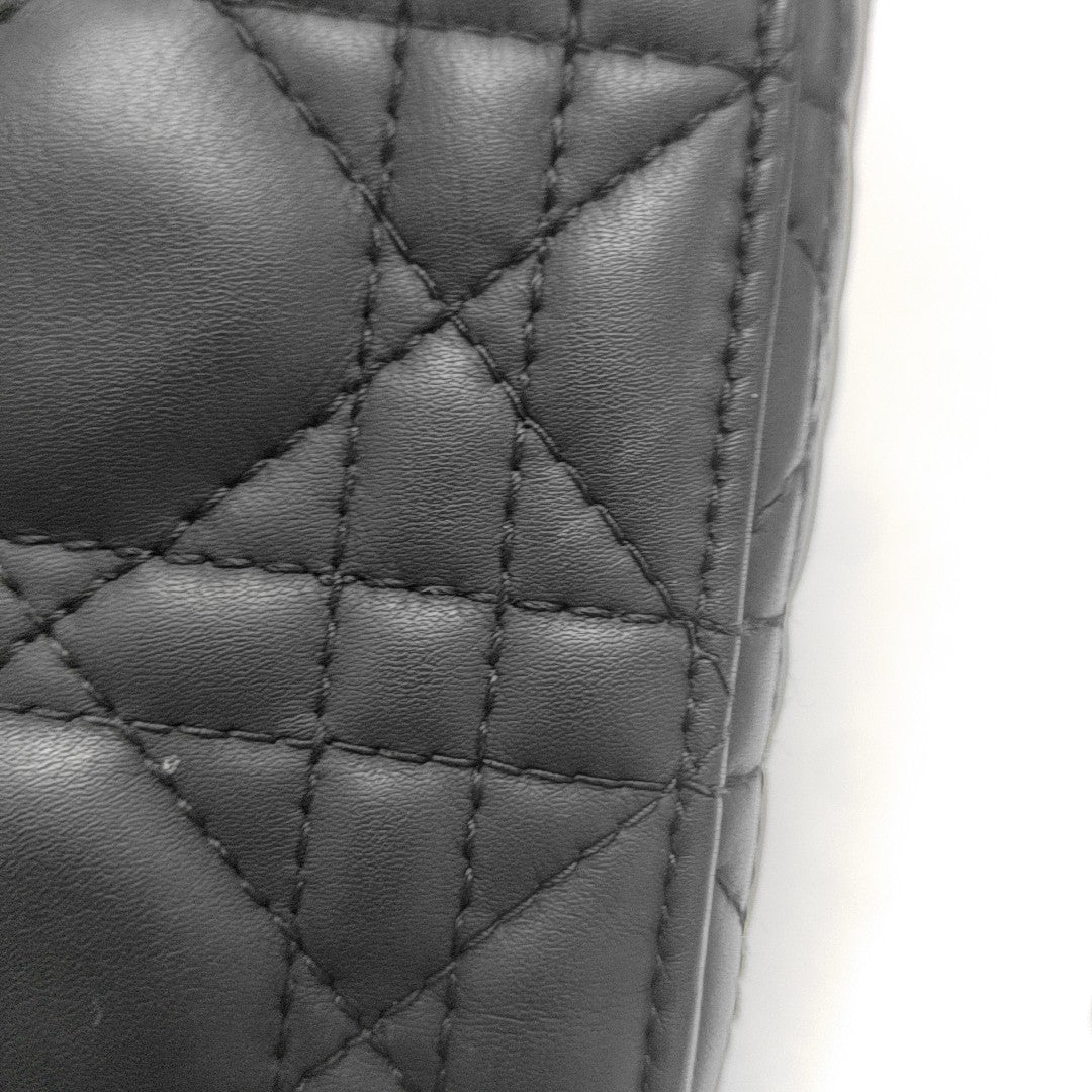 Lady Dior Mini Cannage Lambskin Black