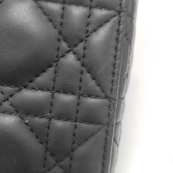 Lady Dior Mini Cannage Lambskin Black