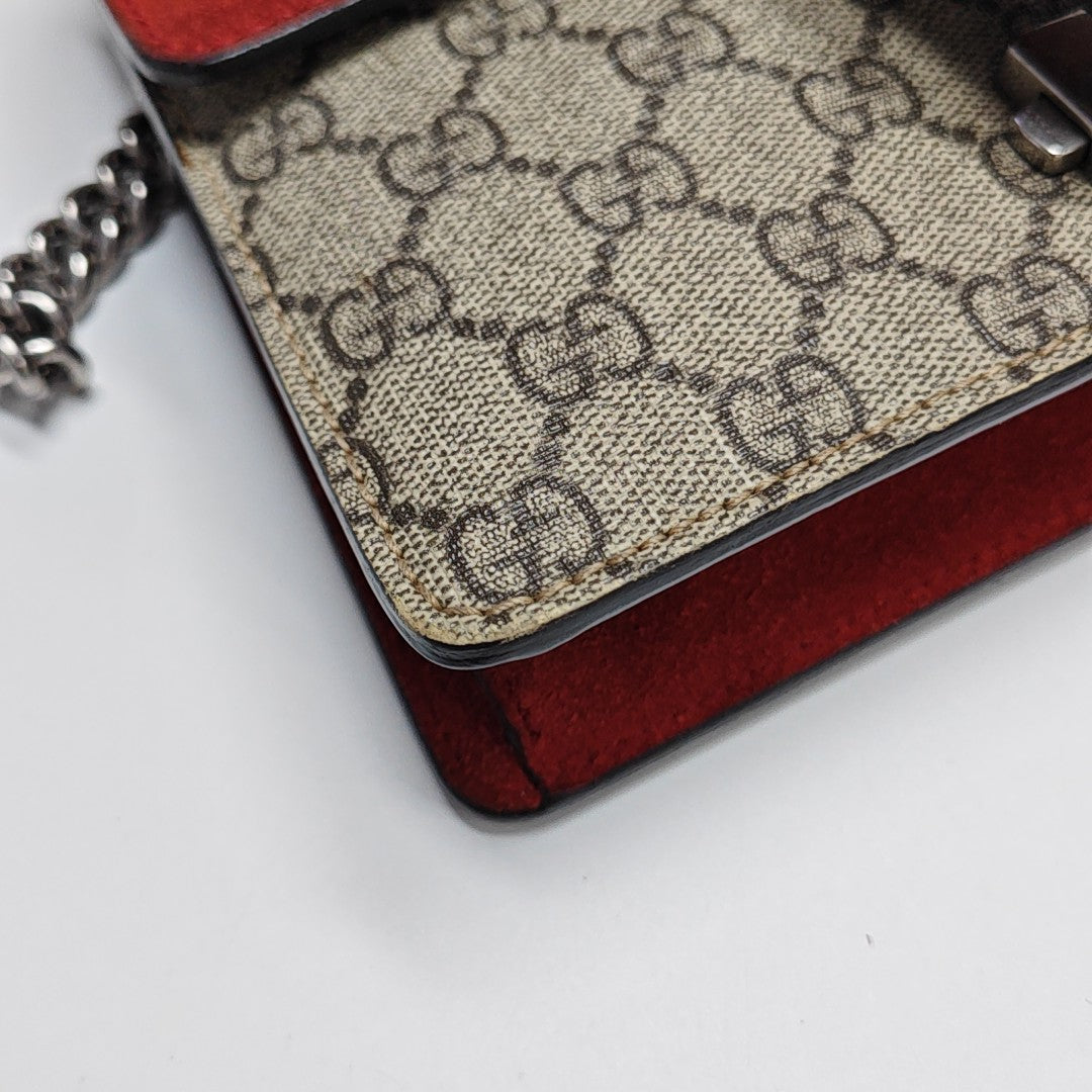 Dionysus Mini Monogram Coated Canvas Beige