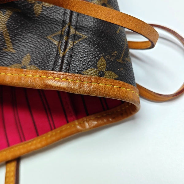 NEVERFULL MM Monogram Coated Canvas Brown