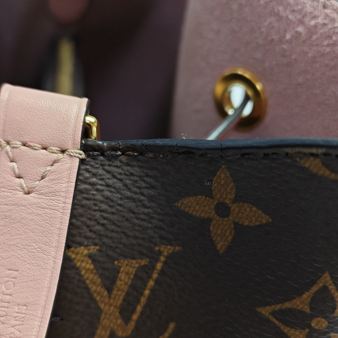NÉONOÉ MM Monogram Coated Canvas Brown