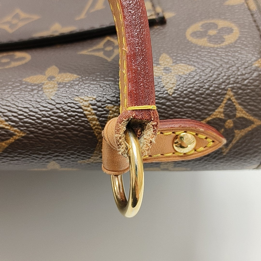 CLUNY BB Monogram Coated Canvas Brown