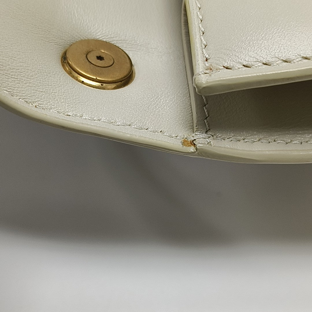 LE CARRÉ Small Calfskin White