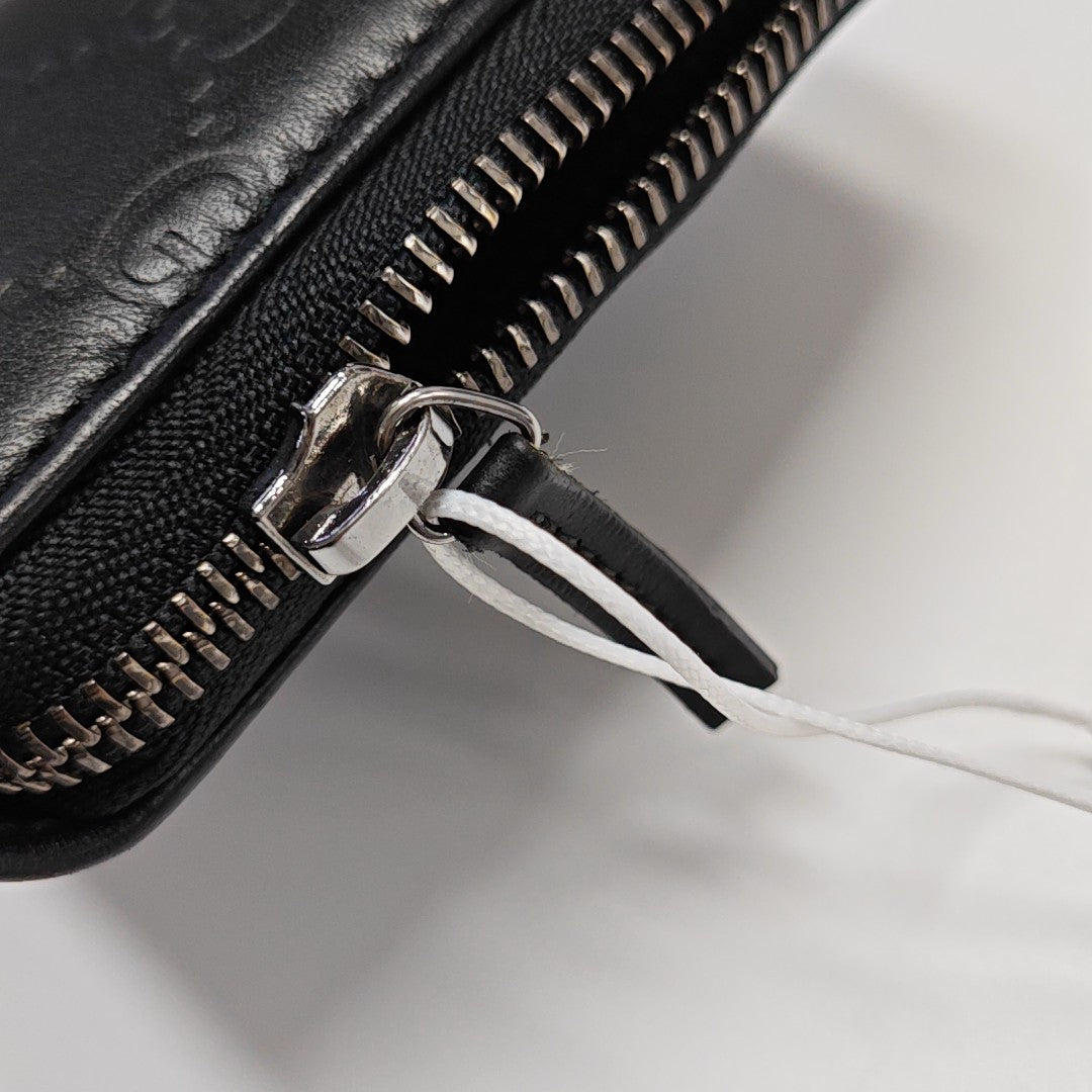 Signature Monogram Calfskin Black Wallet
