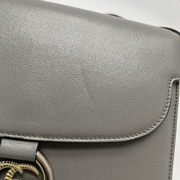 GG Ring Small Calfskin Gray