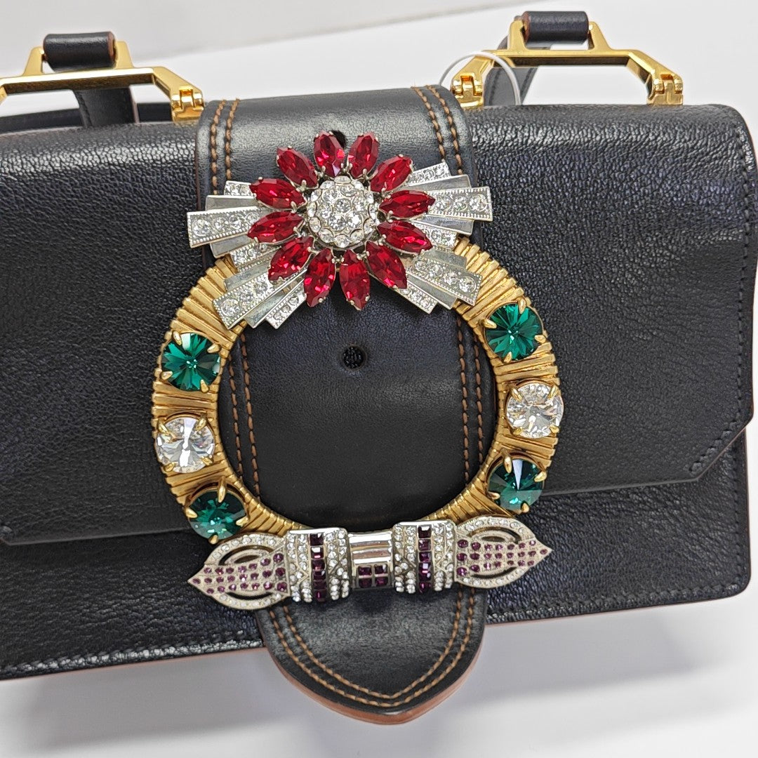 Miu Lady Calfskin Black