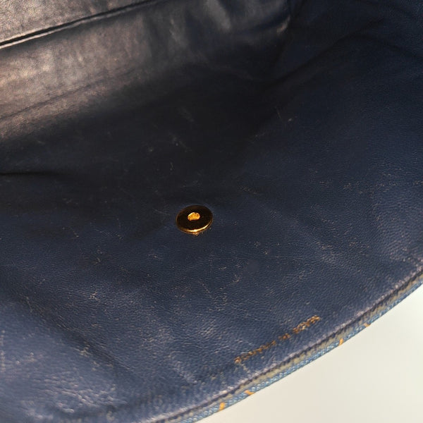 VINTAGE KELLY Quilted Denim Blue