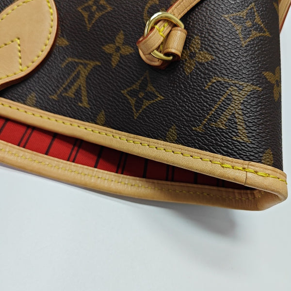 NEVERFULL MM Monogram Coated Canvas Brown