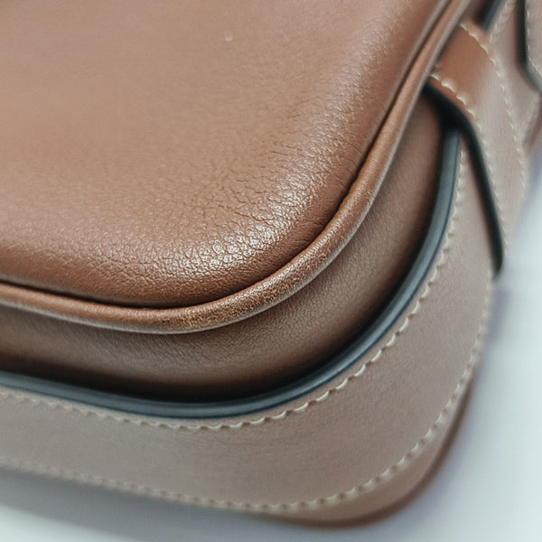 Calfskin Shoulder Bag Brown