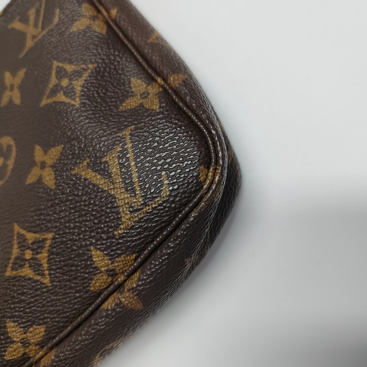 ACCESSOIRES Monogram Coated Canvas Brown