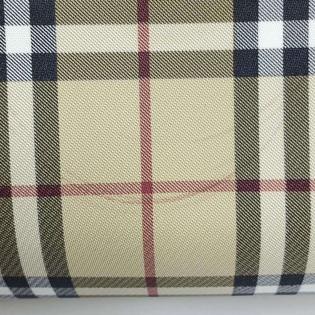 Coated Canvas Clutch Brown