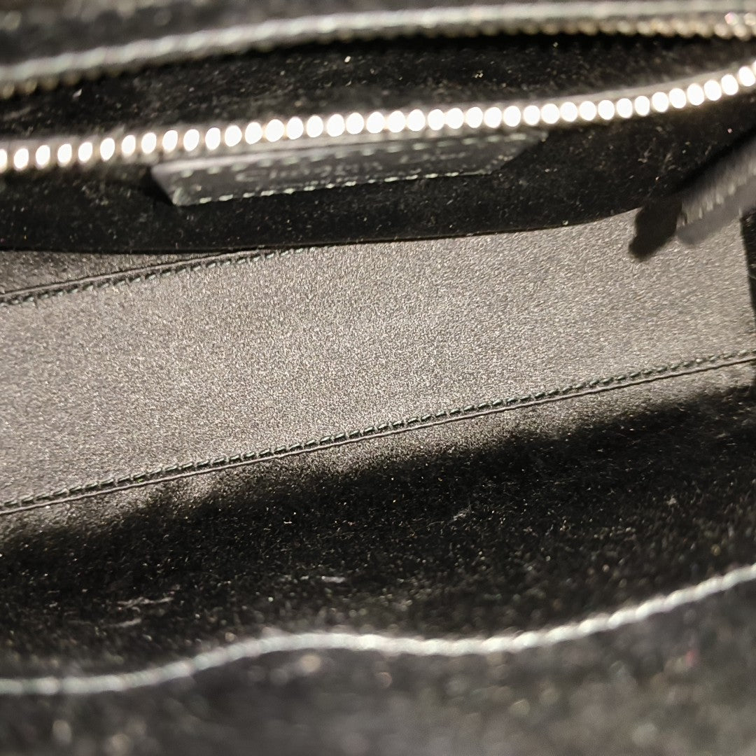 Authenticated pre-owned  Lady Dior Mini Cannage Silk Satin Black - Tote Bag at Looply