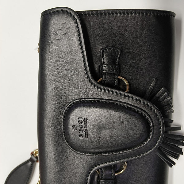 Emily Chain Calfskin Black