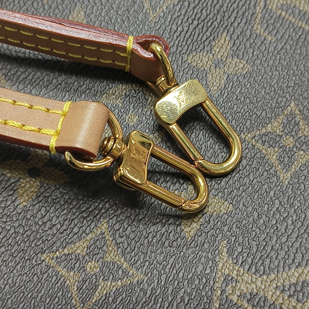 SAC PLAT Mini Monogram Coated Canvas Brown