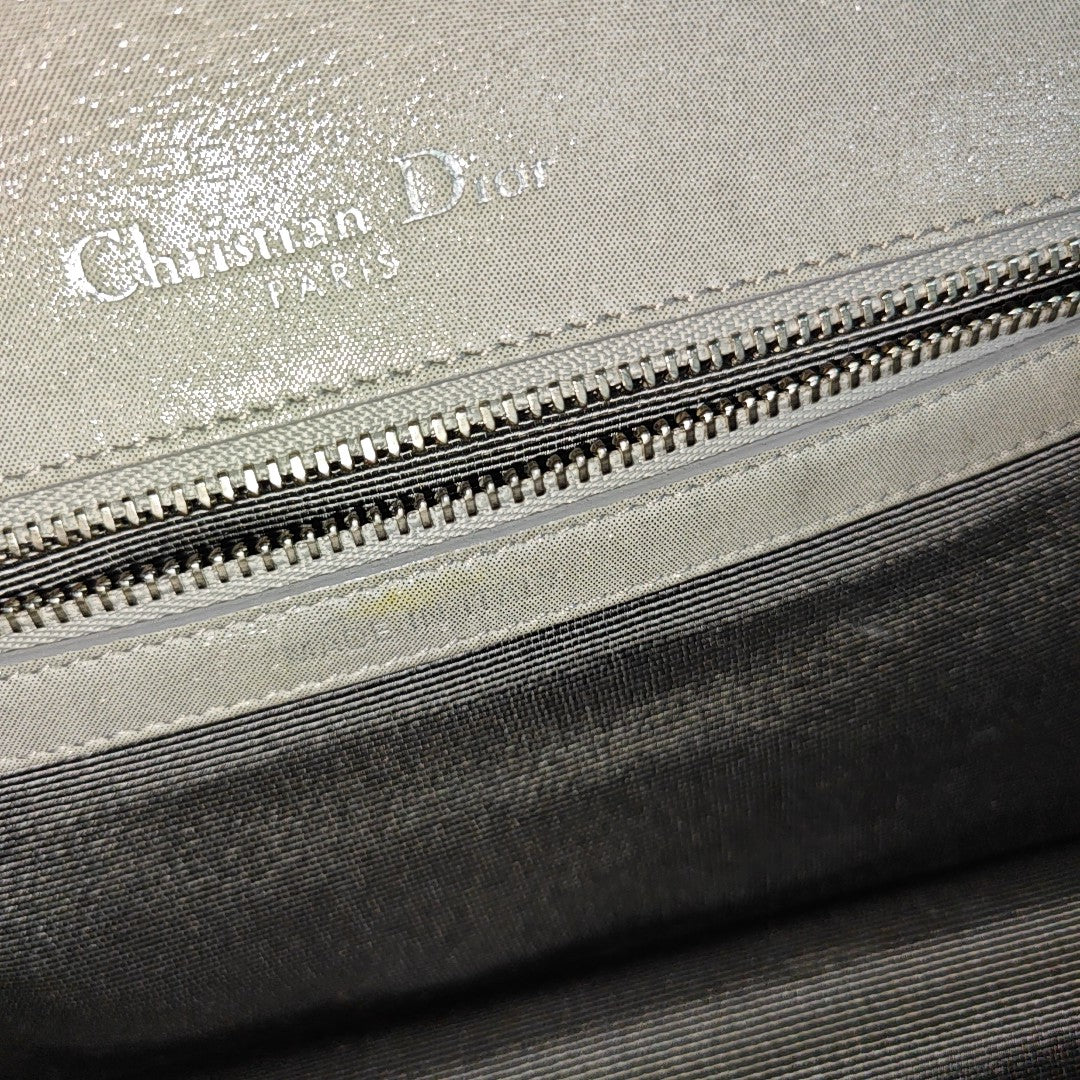 Diorama Small Cannage Calfskin Silver