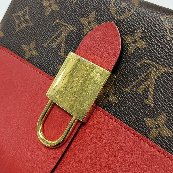 LOCKY BB Monogram Coated Canvas Red