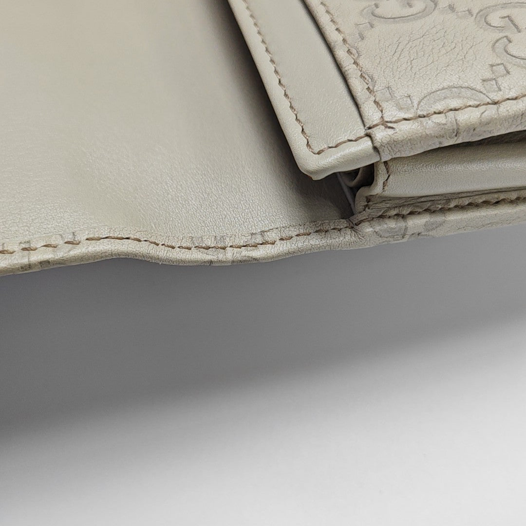 Lovely Monogram Calfskin White Wallet