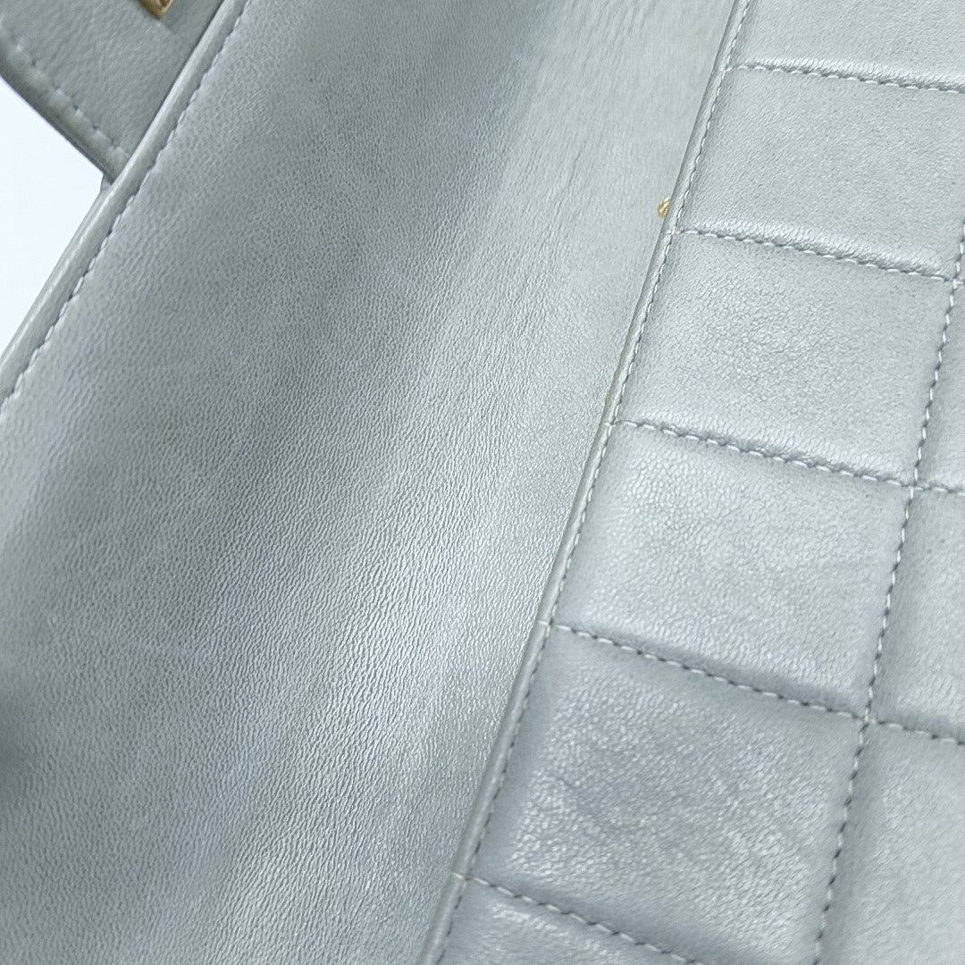CHOCOLATE BAR Quilted Lambskin Gray