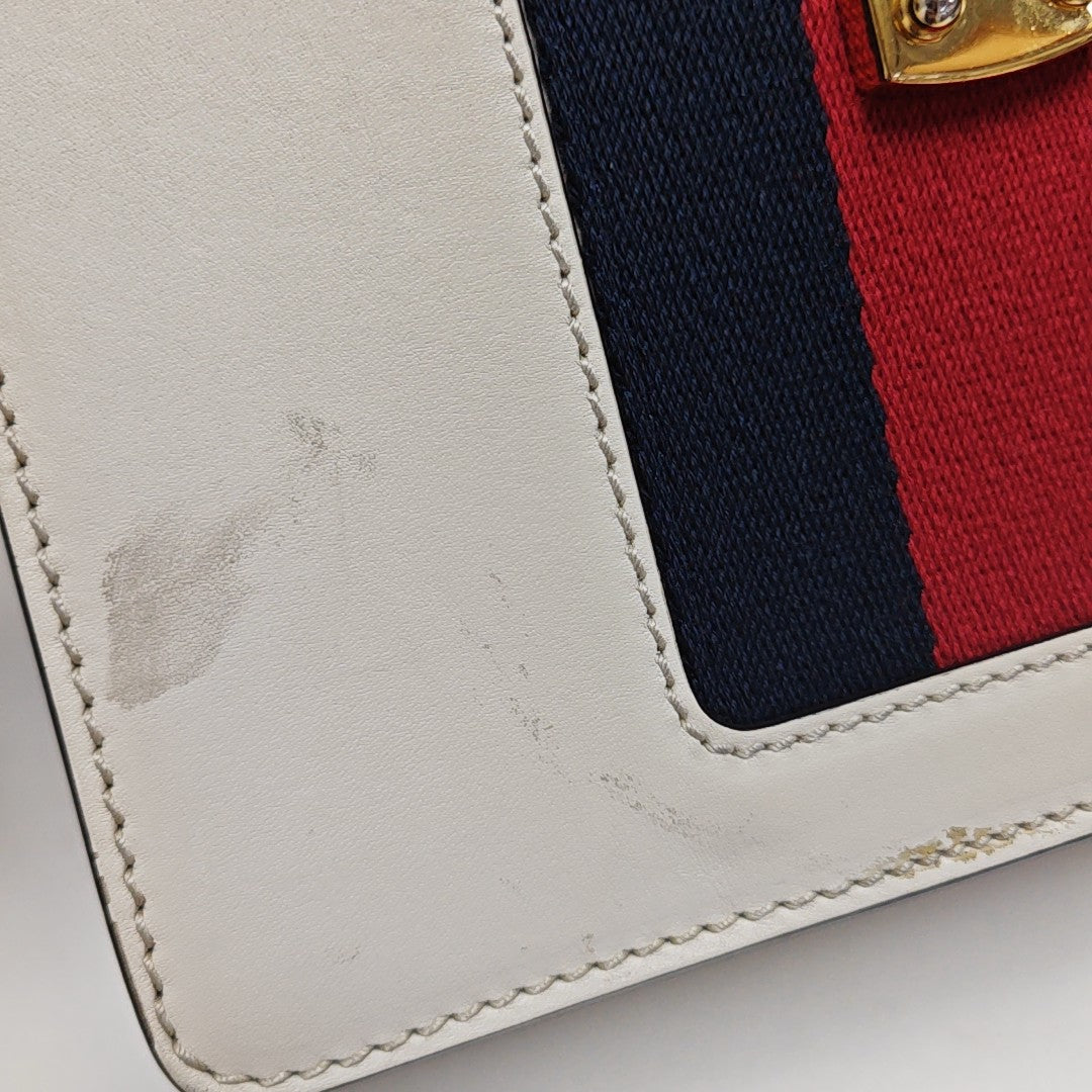 Sylvie Mini Calfskin White