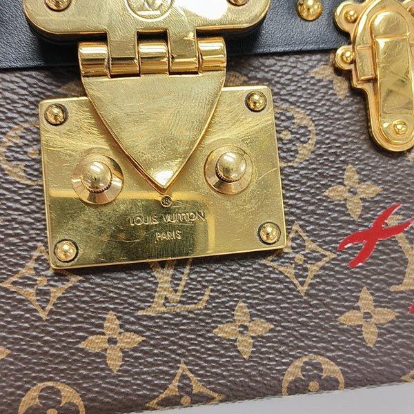 PETITE MALLE Monogram Coated Canvas Brown