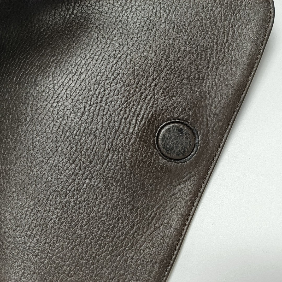Monogram Canvas Shoulder Bag Brown