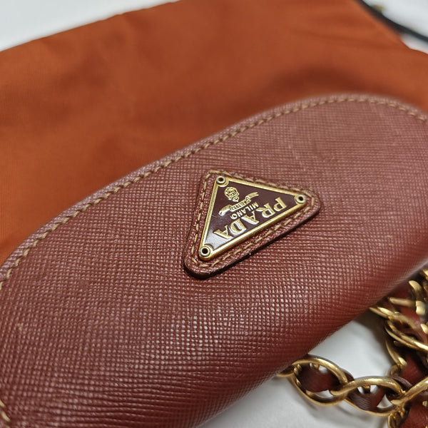 Nylon Shoulder Bag Orange