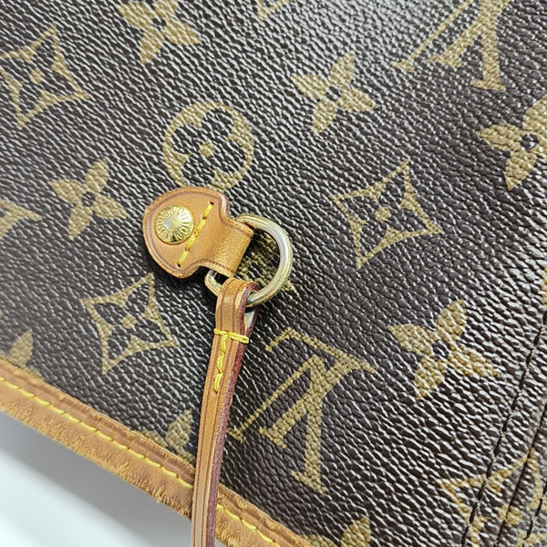 NEVERFULL MM Monogram Coated Canvas Brown
