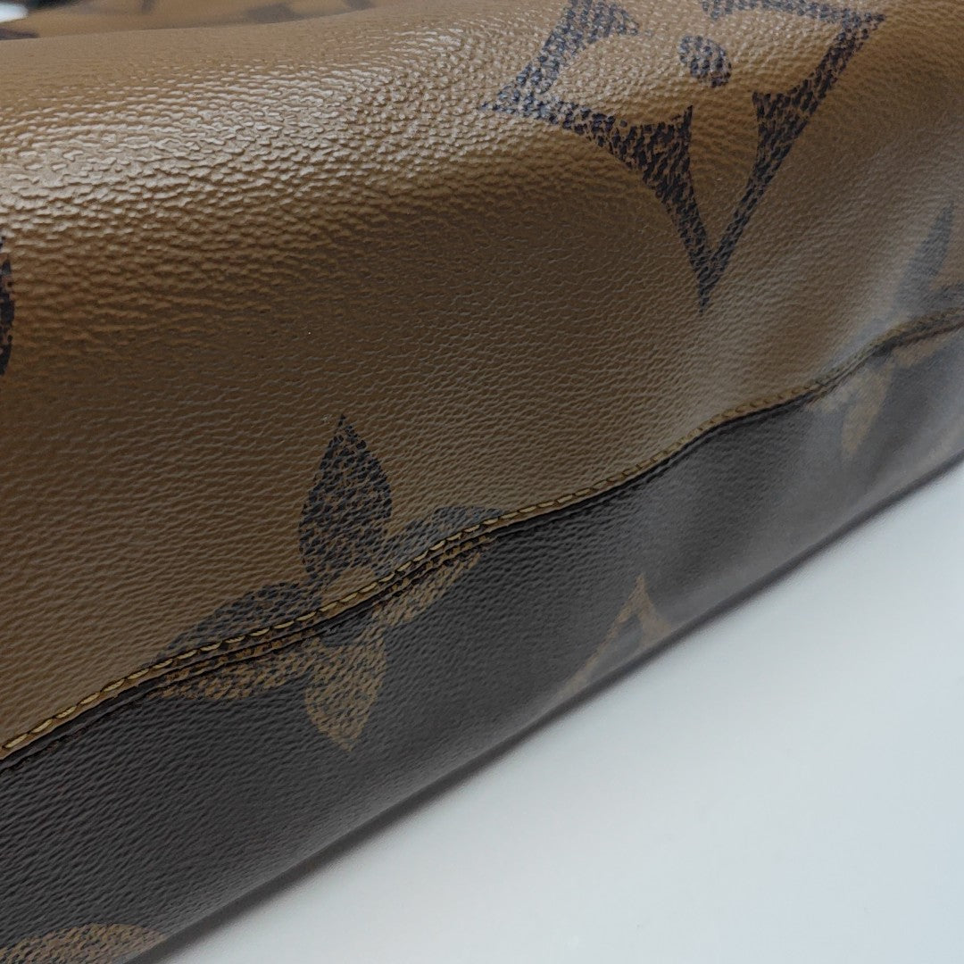 ONTHEGO MM Monogram Coated Canvas Brown