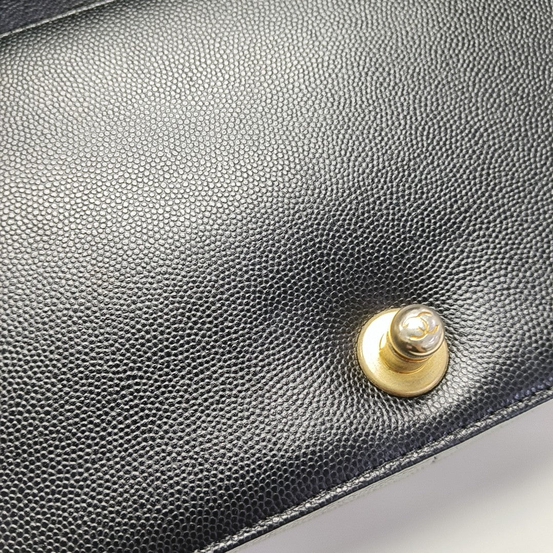 BOY CHANEL Medium Quilted Grained Calfskin Black