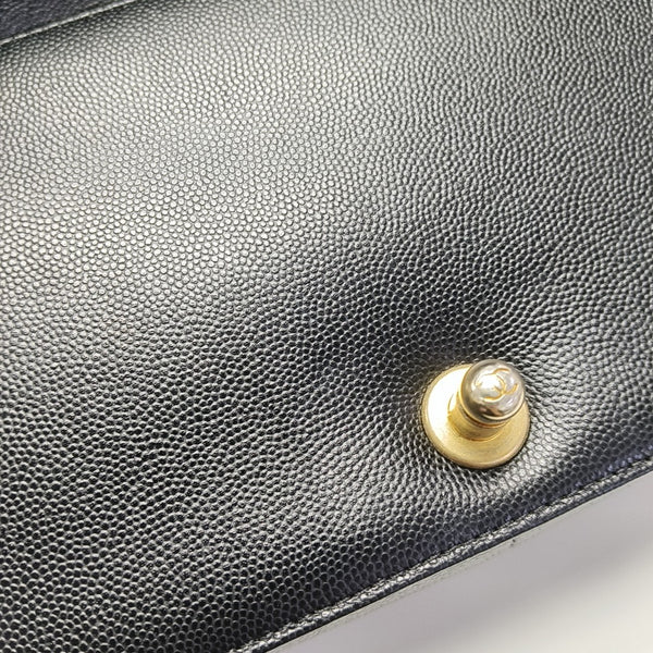 BOY CHANEL Medium Quilted Grained Calfskin Black