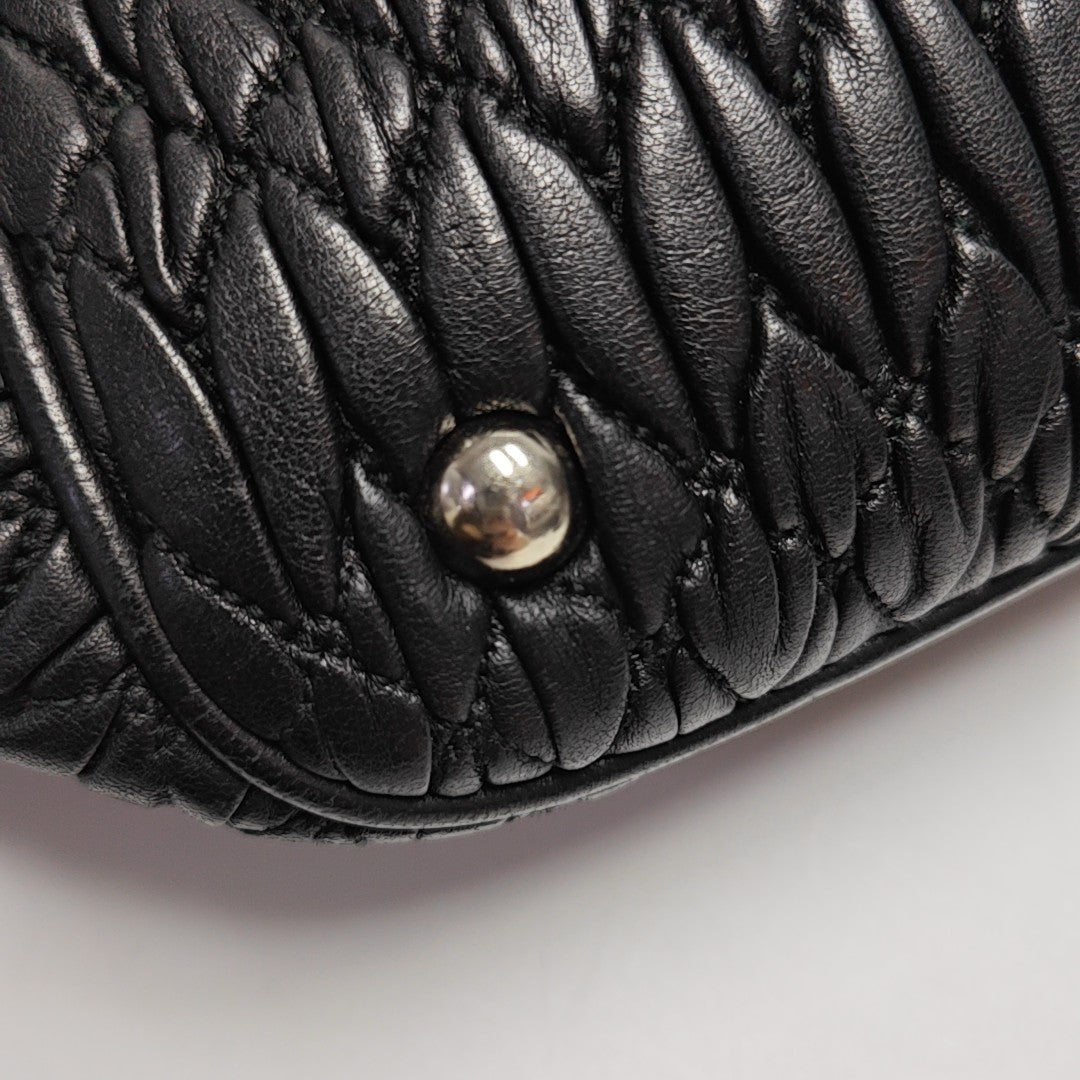 Avenue Quilted Lambskin Black
