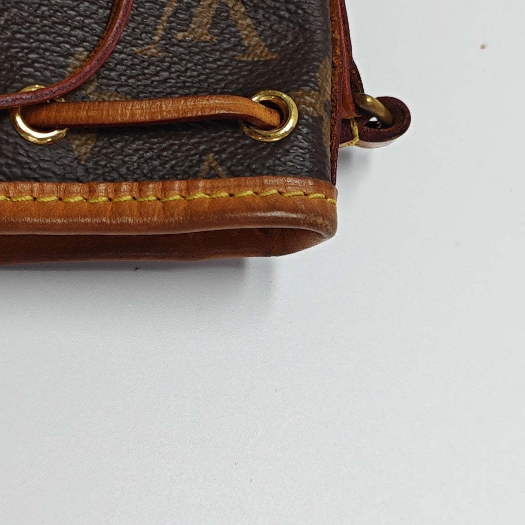 NÉONOÉ Nano Monogram Coated Canvas Brown