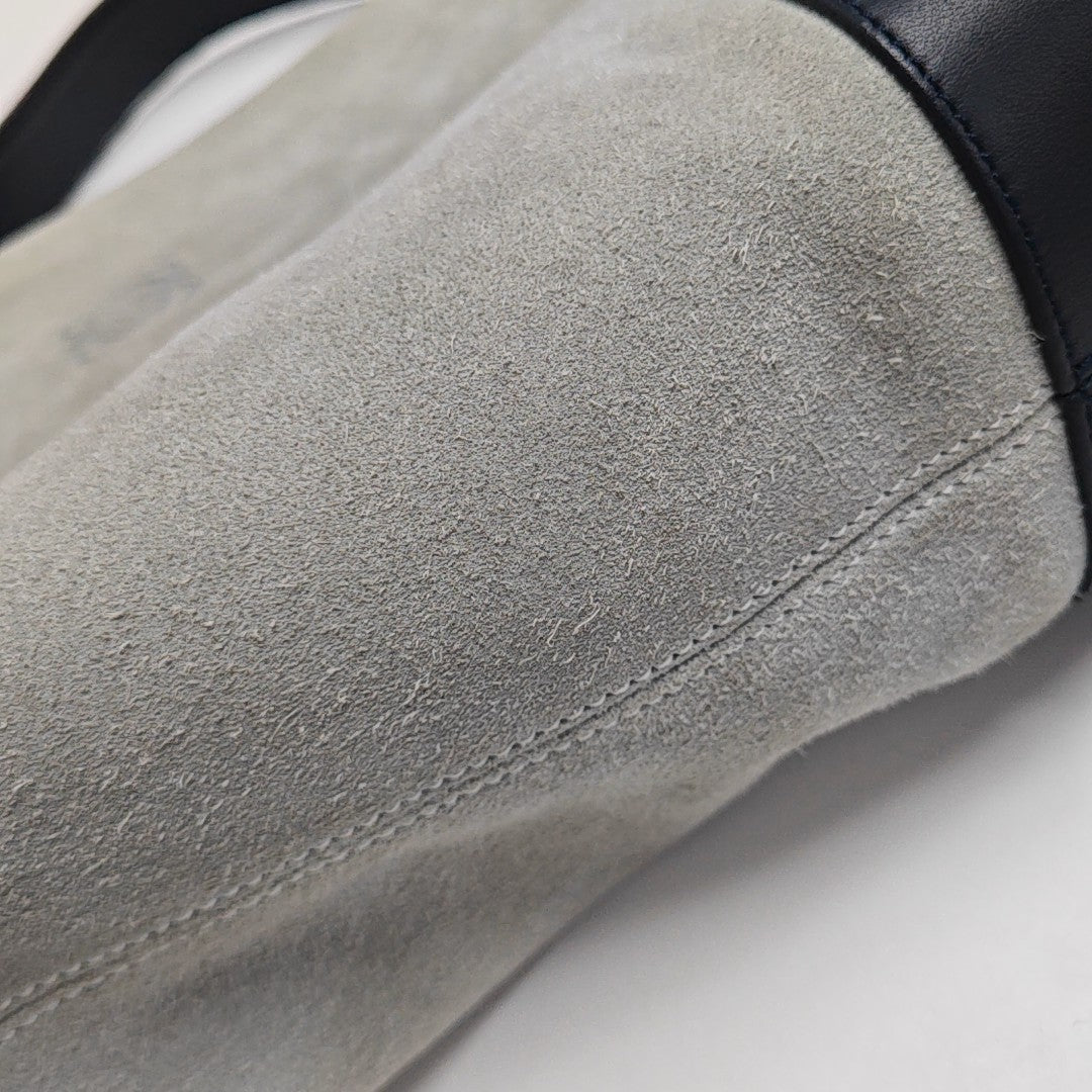 Suede Shoulder Bag Blue