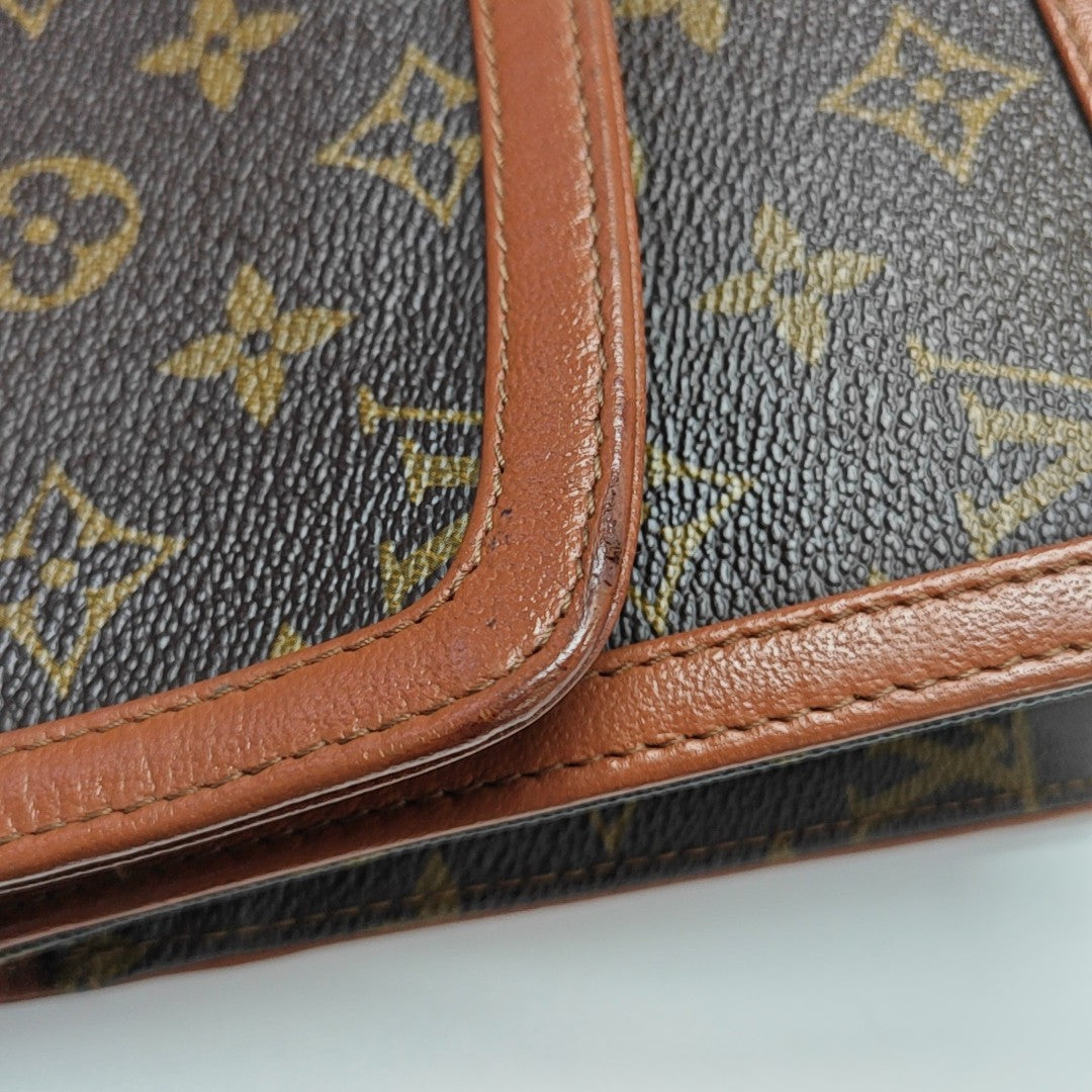 DAME GM Monogram Coated Canvas Brown