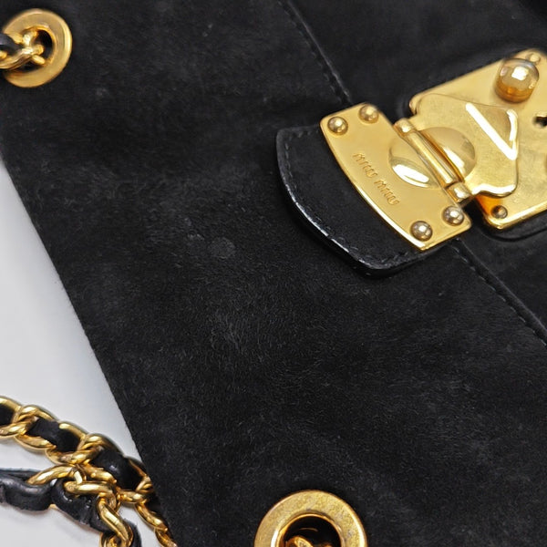 Suede Shoulder Bag Black