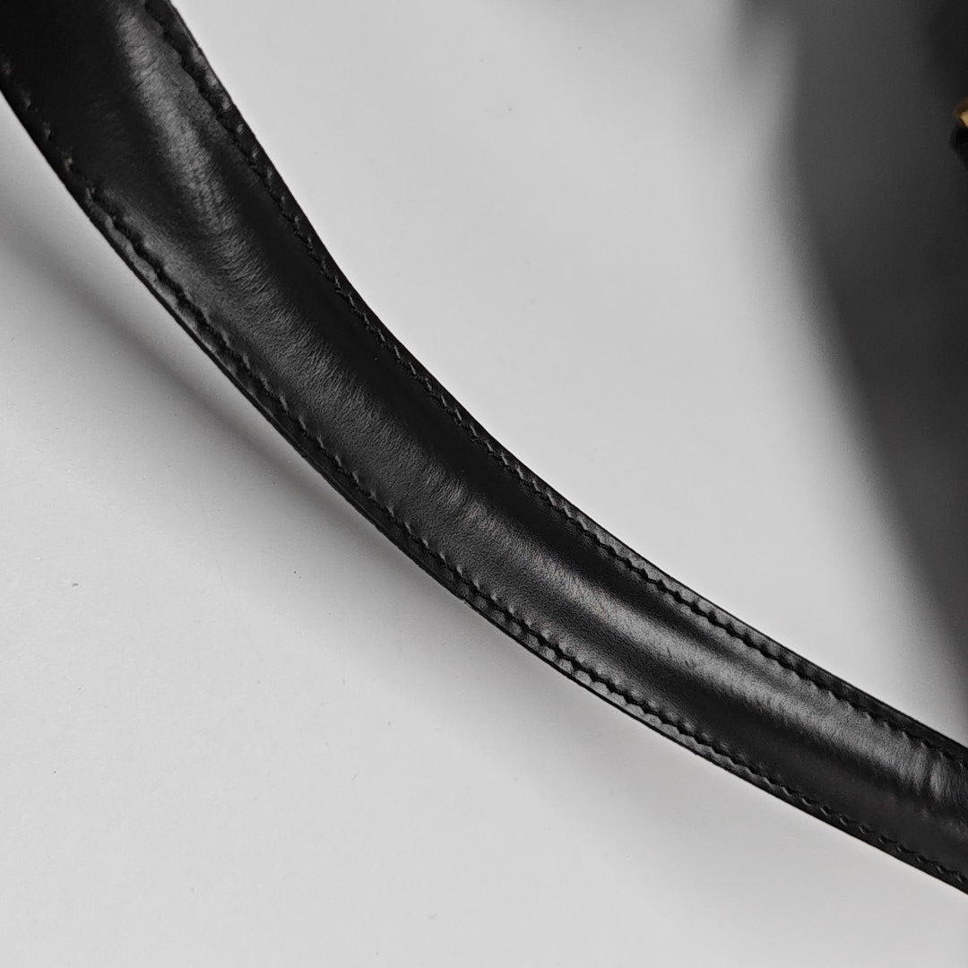 Calfskin Top Handle Bag Black