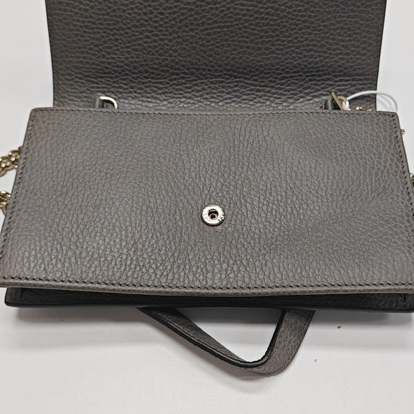 Interlocking G Small Calfskin Gray