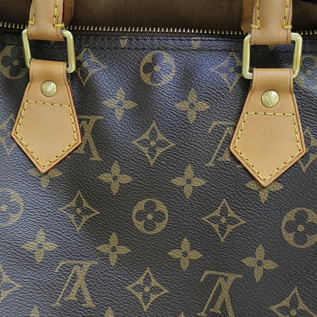 SPEEDY 30 Monogram Coated Canvas Brown