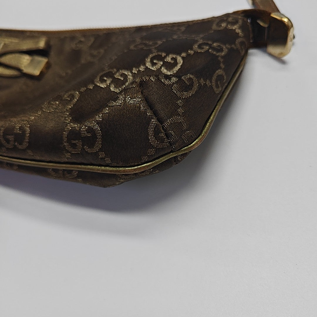 Monogram Canvas Clutch Brown