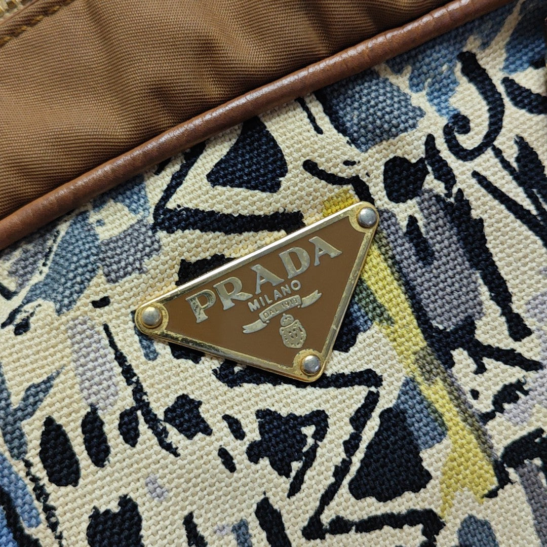 Canvas Top Handle Bag Brown