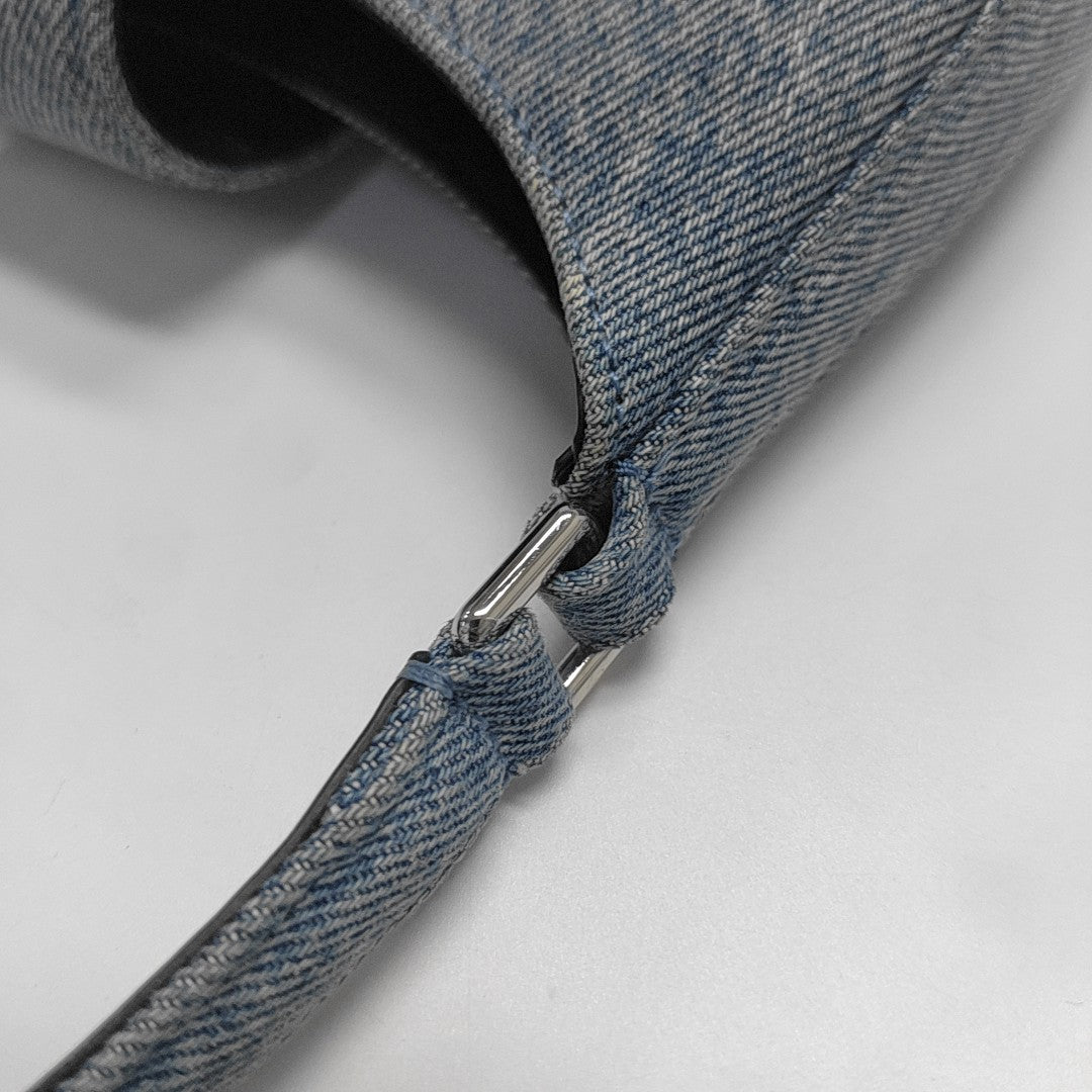 Denim Top Handle Bag Blue