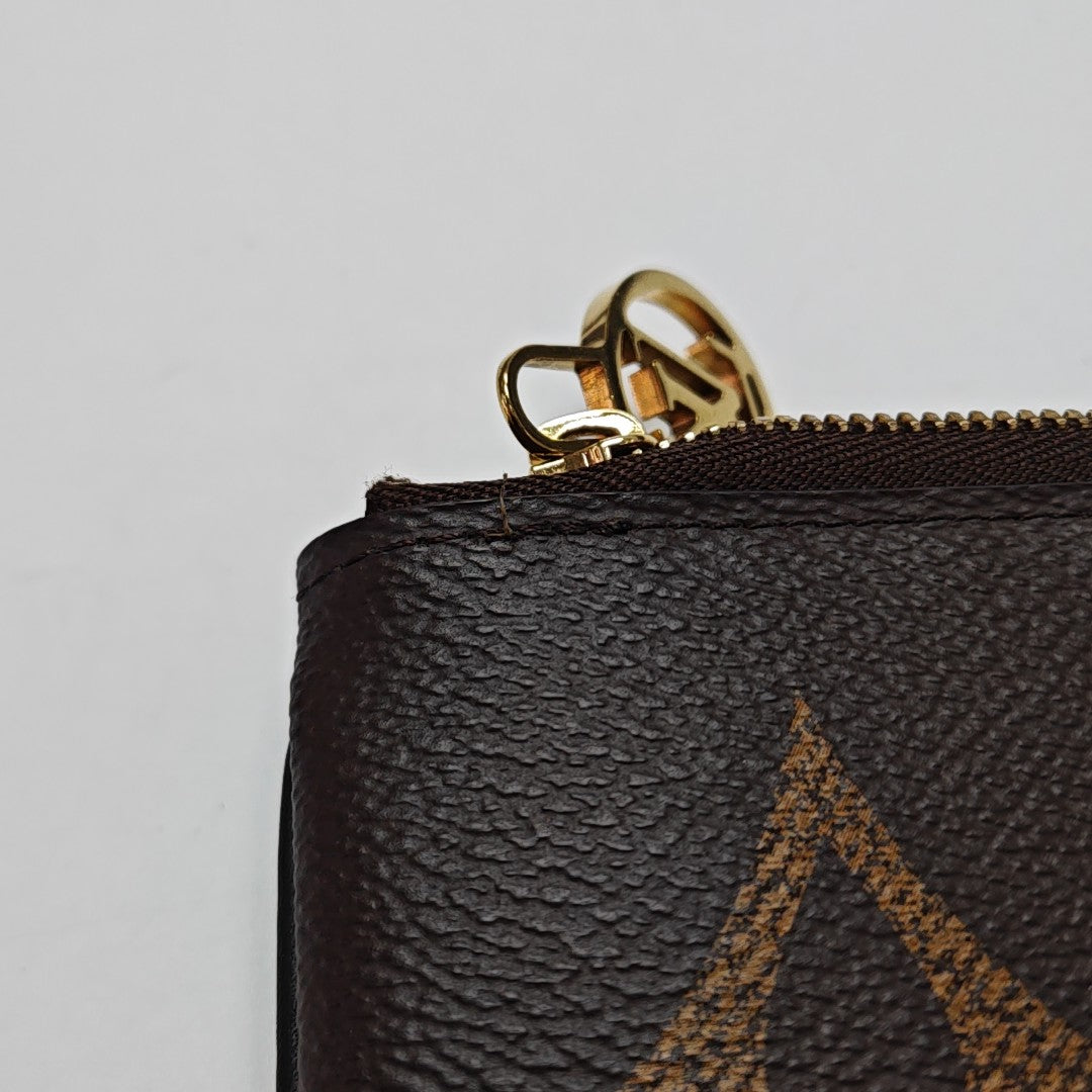 TRIO Monogram Coated Canvas Brown