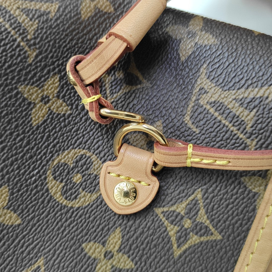 NEVERFULL MM Monogram Coated Canvas Brown