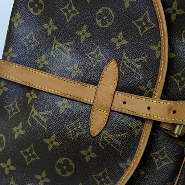 SAUMUR 30 Monogram Coated Canvas Brown
