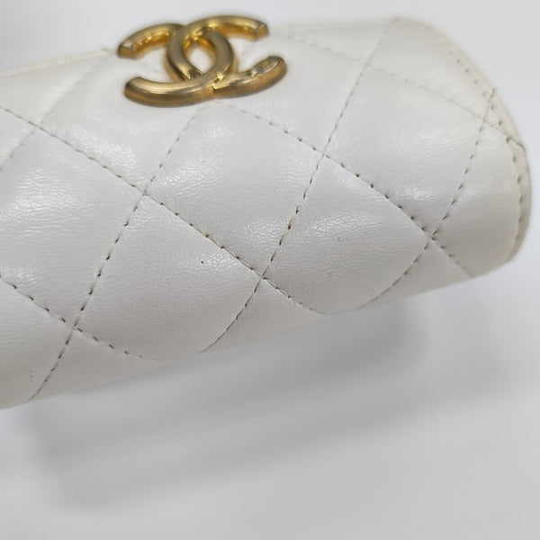 Quilted Calfskin Belt Bag White