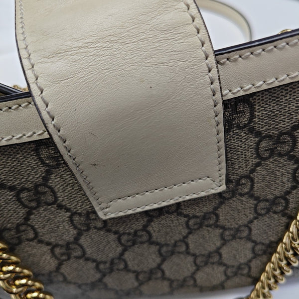 Padlock Small Monogram Coated Canvas Beige
