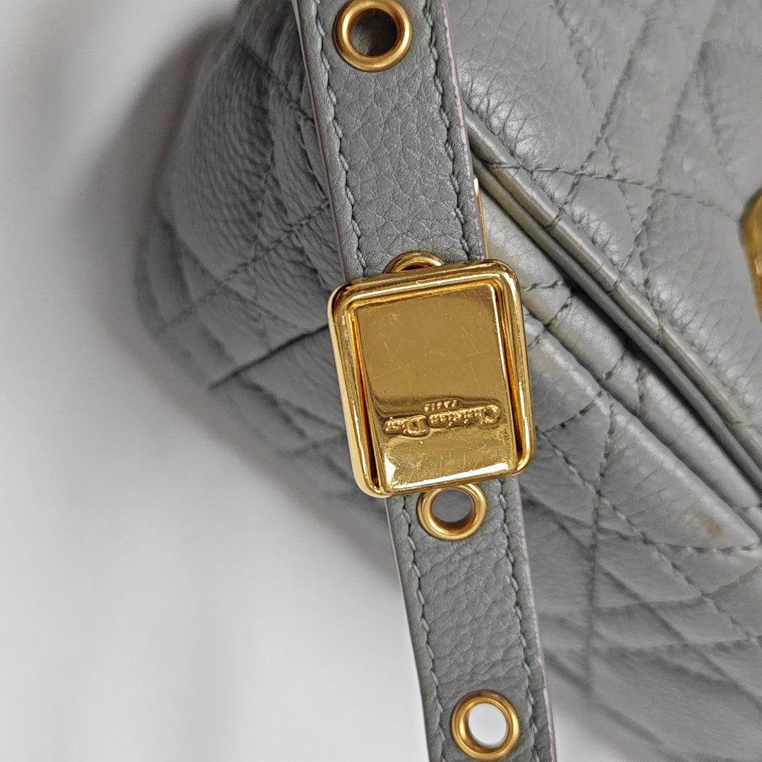 Dior Caro Small Cannage Calfskin Blue