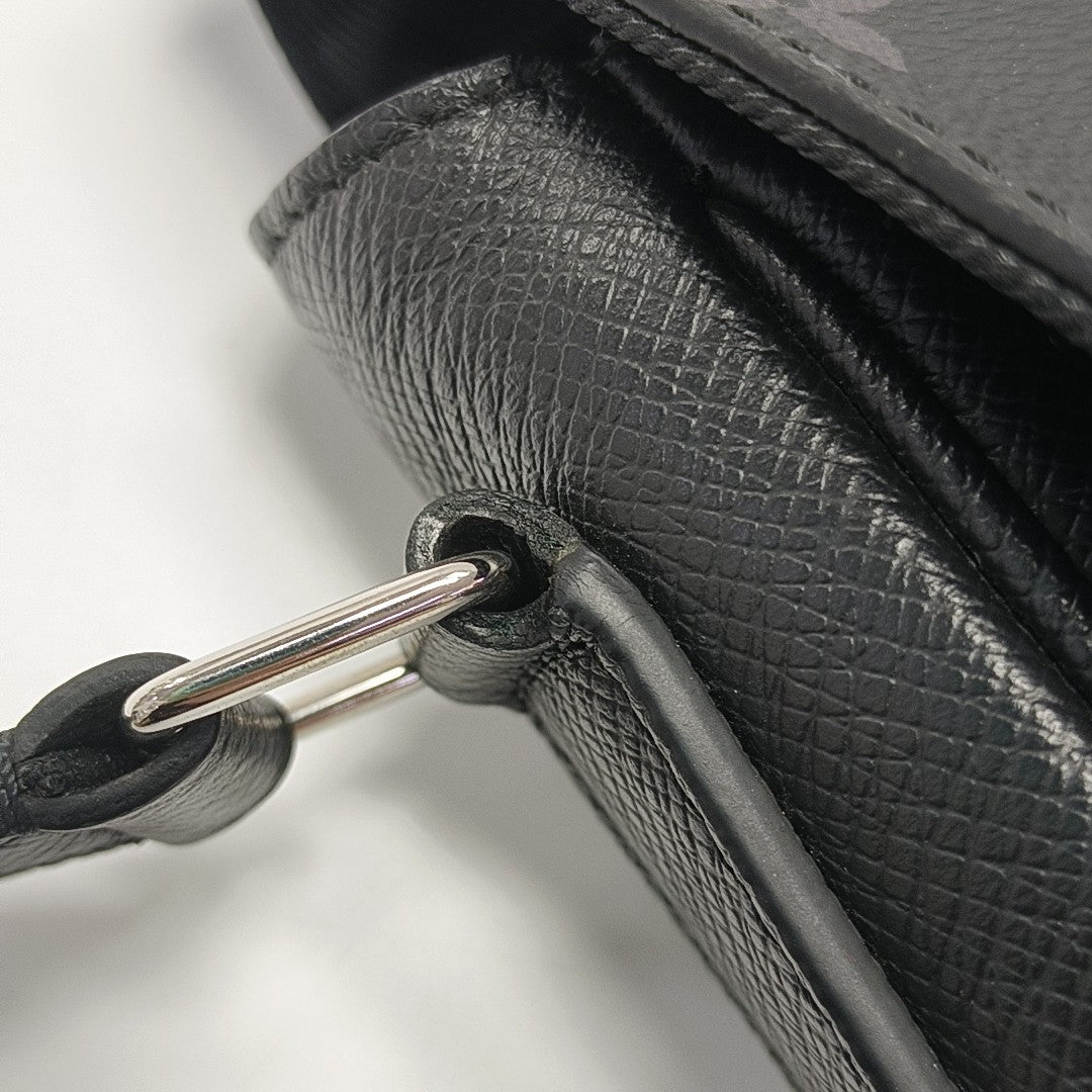 TAIGARAMA Monogram Coated Canvas Black