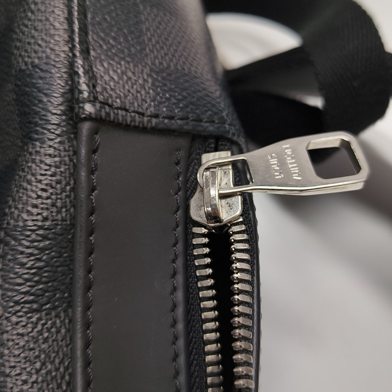 JOSH Damier Graphite Coated Canvas Gray